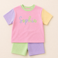 PRESALE Colorblock Oversized Tee or Biker Set - Girls *mid-July