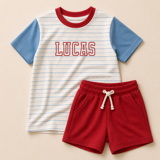 PRESALE Back to School Colorblock Oversized Tee or Shorts Set *ETA mid July
