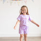 Scalloped Shorts Set - Pink or Purple