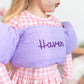 Gingham Puddle Jumper Cover - Purple