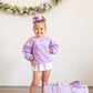 Lilac Sweatshirt - Bubble Romper or Crewneck