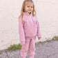 Blank Organic Cotton Quarter-Zip Set - Pink