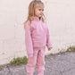 Blank Organic Cotton Quarter-Zip Set - Pink