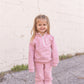Blank Organic Cotton Quarter-Zip Set - Pink