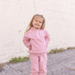 Blank Organic Cotton Quarter-Zip Set - Pink