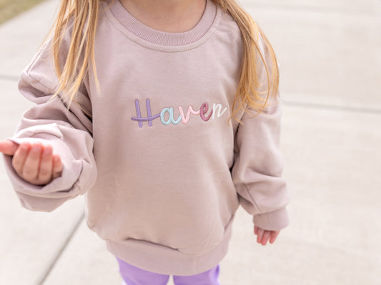 Crewneck, Hoodie or Sweatshirt Romper - Mauve