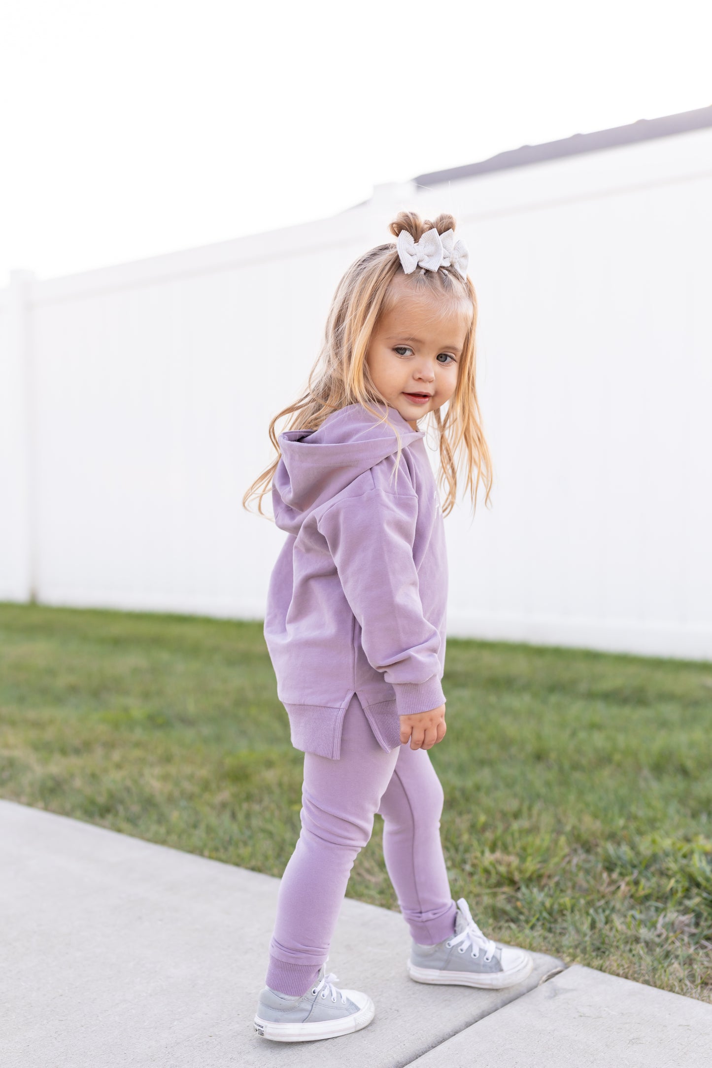 Organic Cotton Hoodie Jogger Set - Sage or Purple