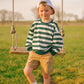 Crewneck Sweatshirt - Green & White Stripes