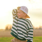 Crewneck Sweatshirt - Green & White Stripes
