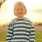 Crewneck Sweatshirt - Green & White Stripes