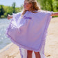 Seersucker Stripe Beach Towel Poncho - more colors