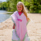 Seersucker Stripe Beach Towel Poncho - more colors
