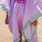 Seersucker Stripe Beach Towel Poncho - more colors