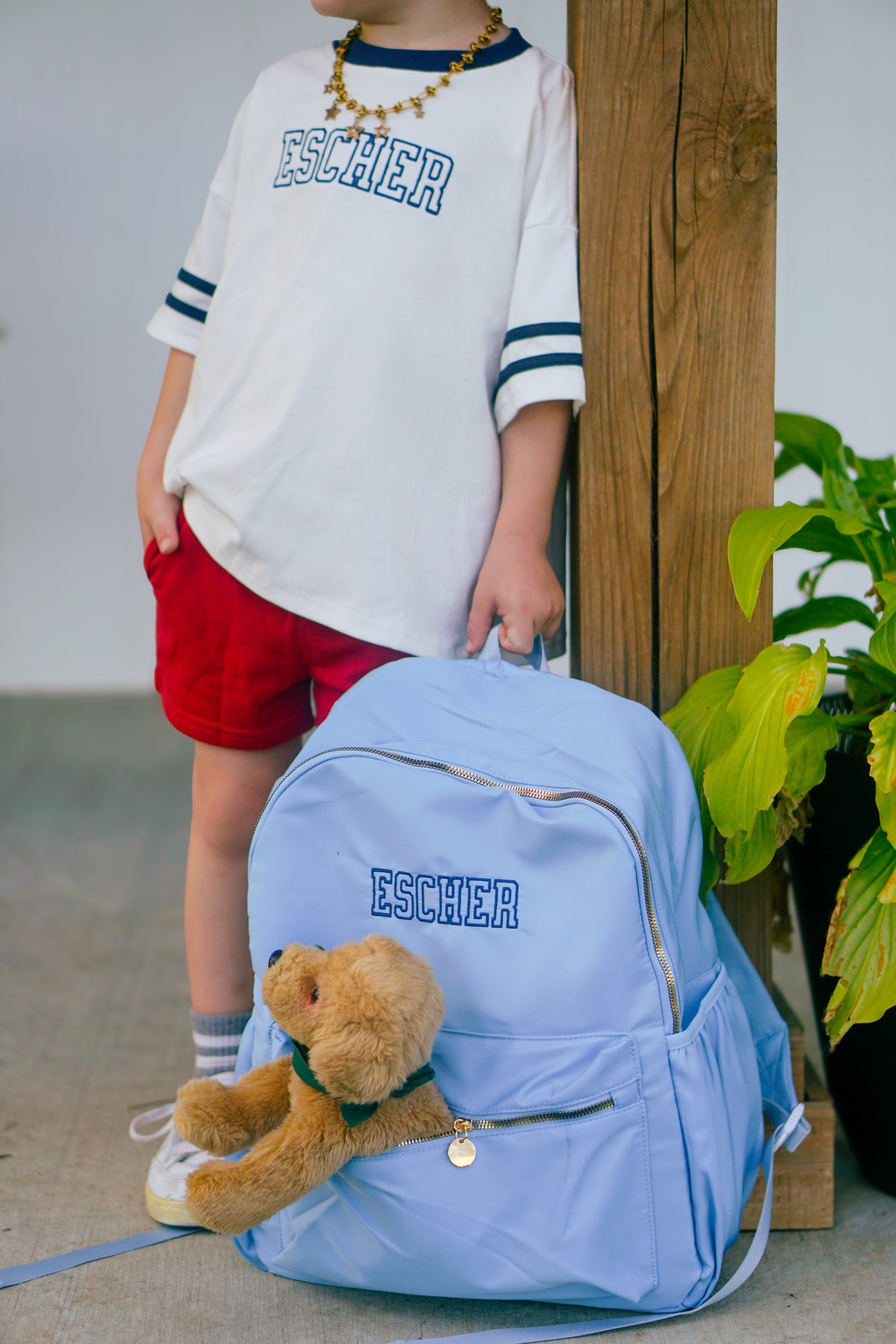Solid Color Backpack - Blue, Black or Teal