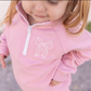 Blank Organic Cotton Quarter-Zip Set - Pink
