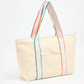 Blank Canvas Ric Rac Tote Bag with Zippered Pocket