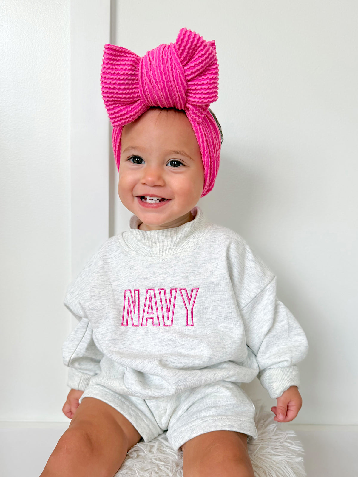 PREORDER Gray Heather Mock Neck Sweatshirt or Shorts Set - Kids or Adult *early December