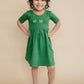 Organic Cotton Twirl Dress - Red St. Patrick's Green