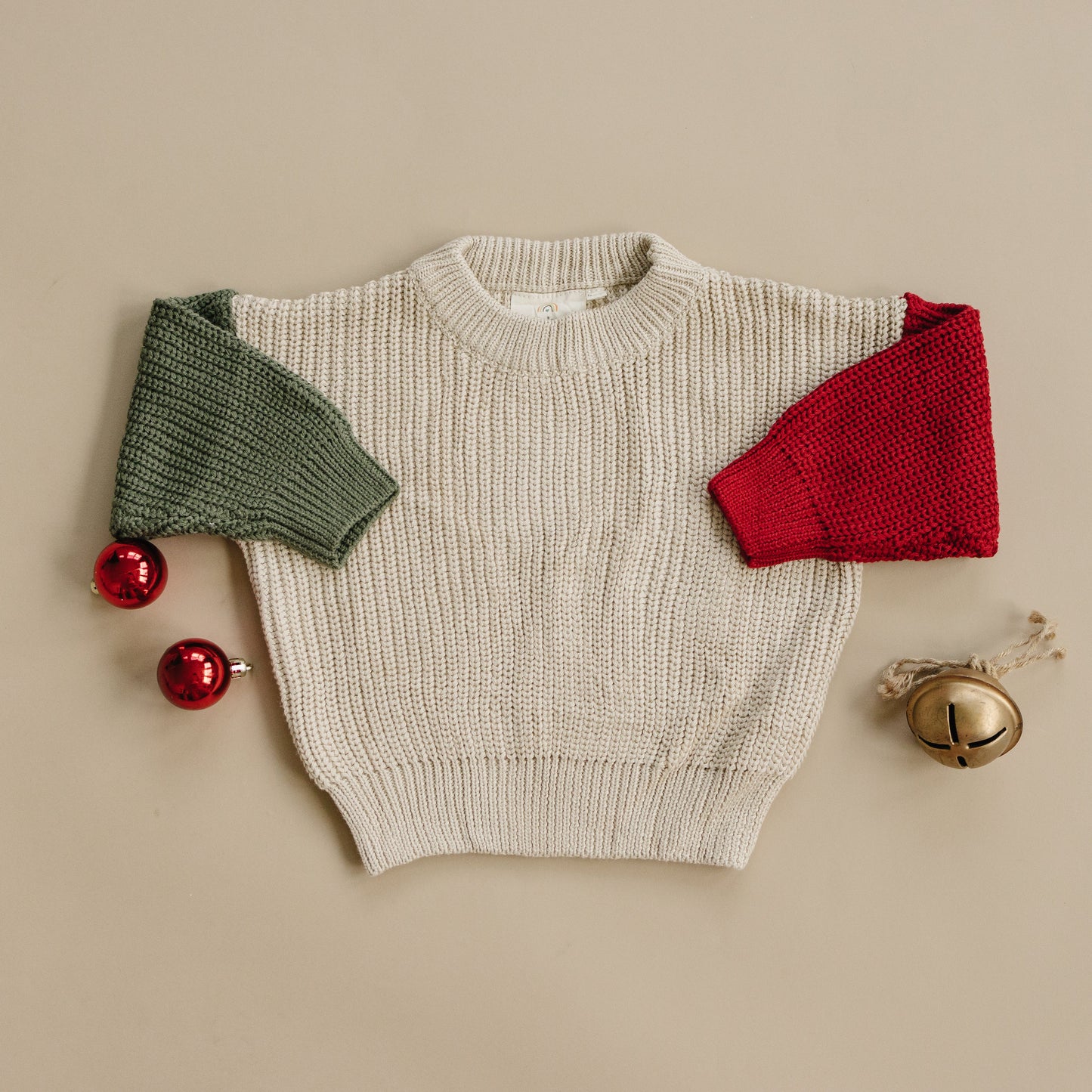 Christmas Colorblock Knit Sweater