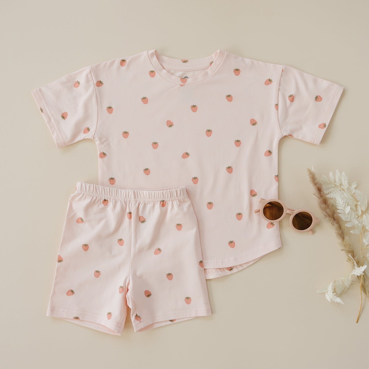 PRESALE Organic Cotton Strawberry Shorts Set