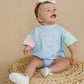 Colorblock T-Shirt Romper - Blue Pastel
