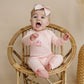 Blank Organic Cotton Zippy Romper - Pink