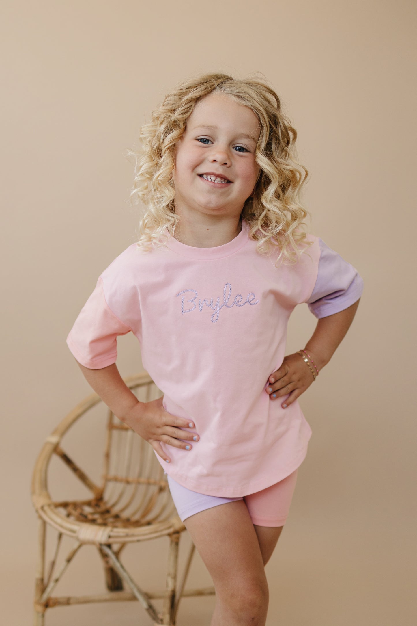 Organic Cotton Colorblock Tee and Shorts Set