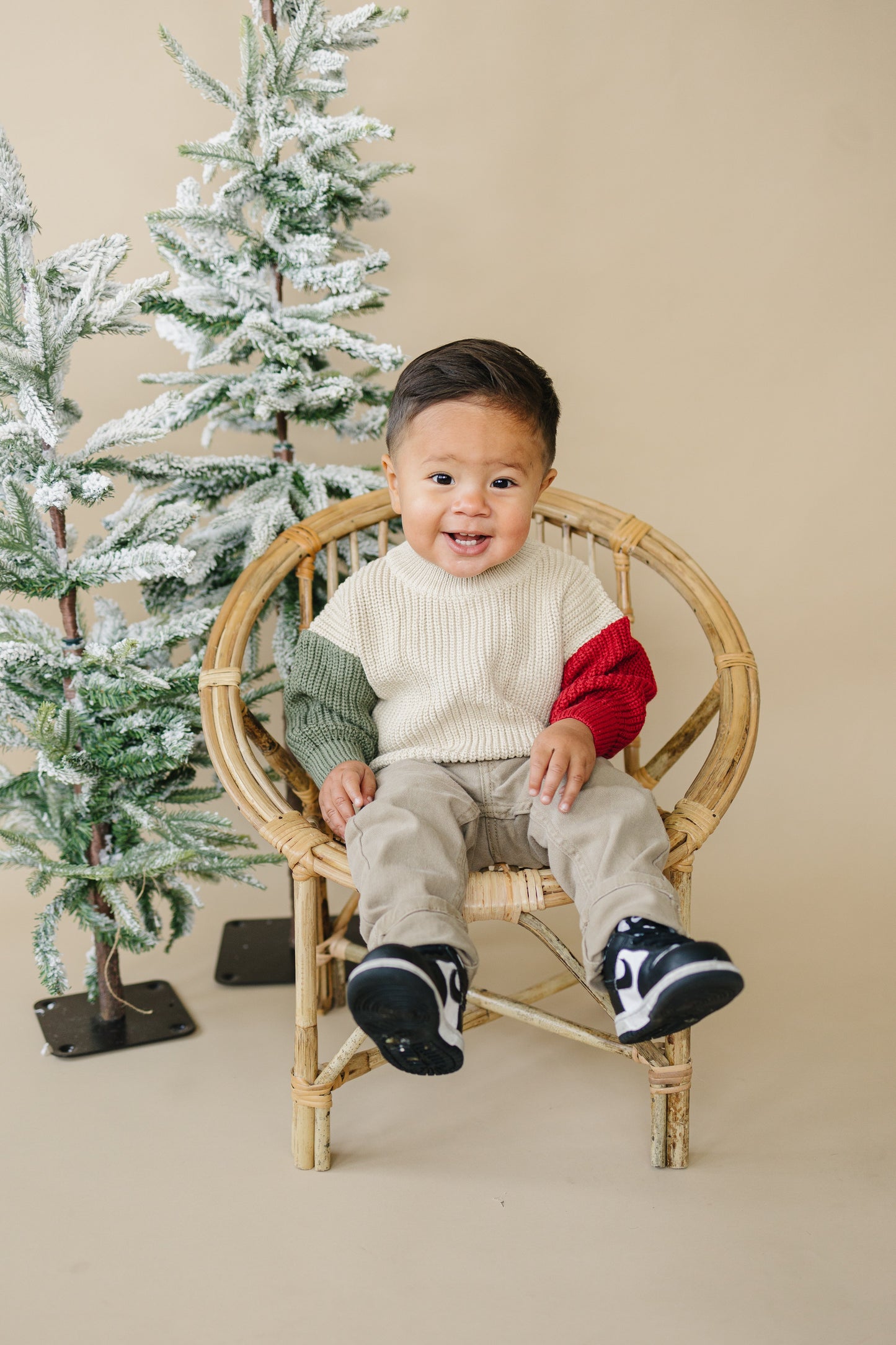 Christmas Colorblock Knit Sweater