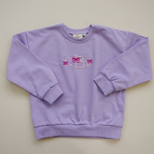 Lilac Sweatshirt - Bubble Romper or Crewneck