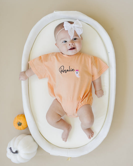 T-Shirt Romper - Creamsicle Orange