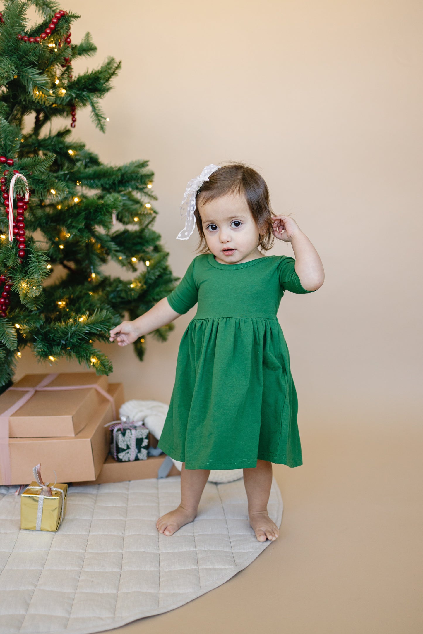 Organic Cotton Twirl Dress - Christmas