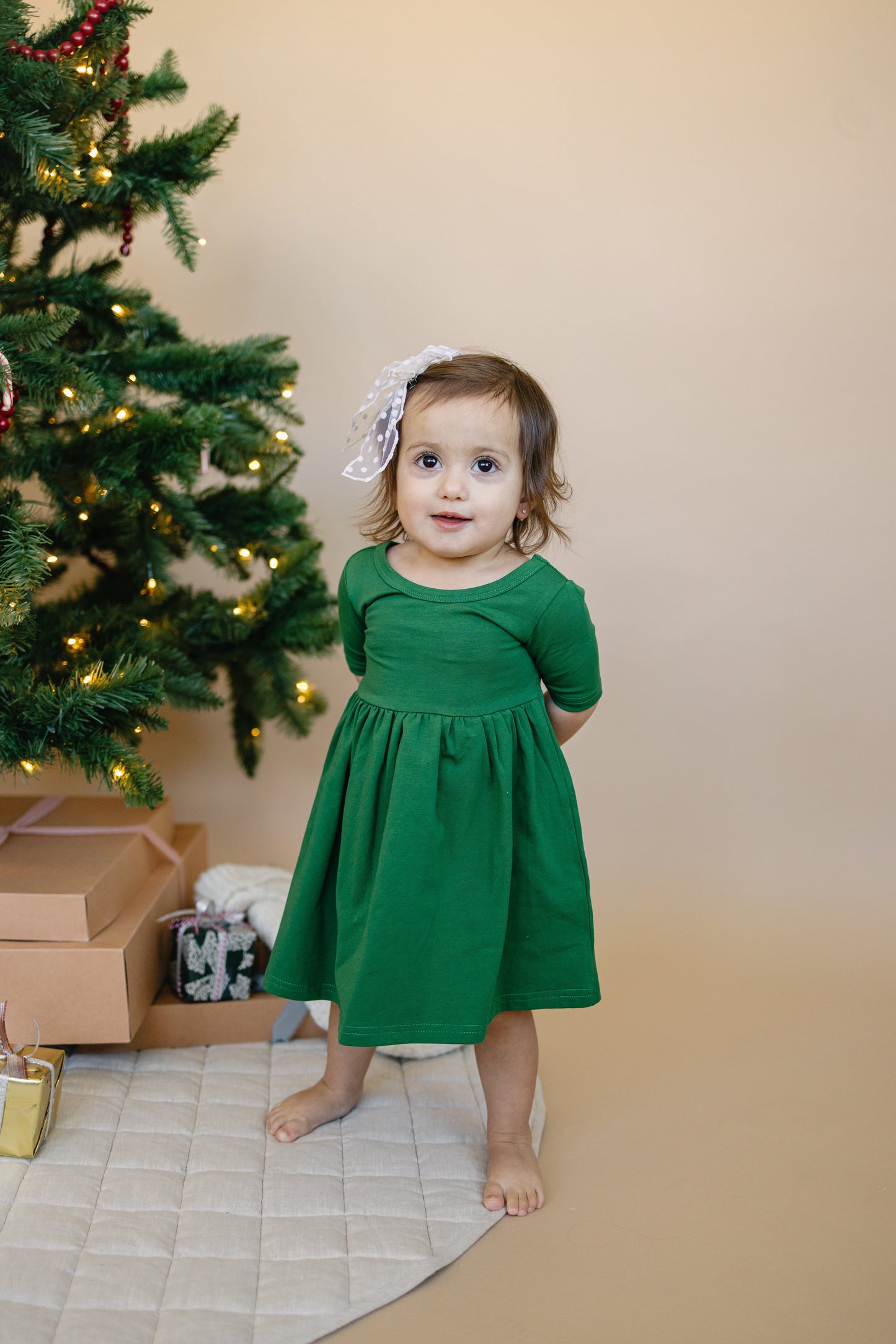 Organic Cotton Twirl Dress - Christmas