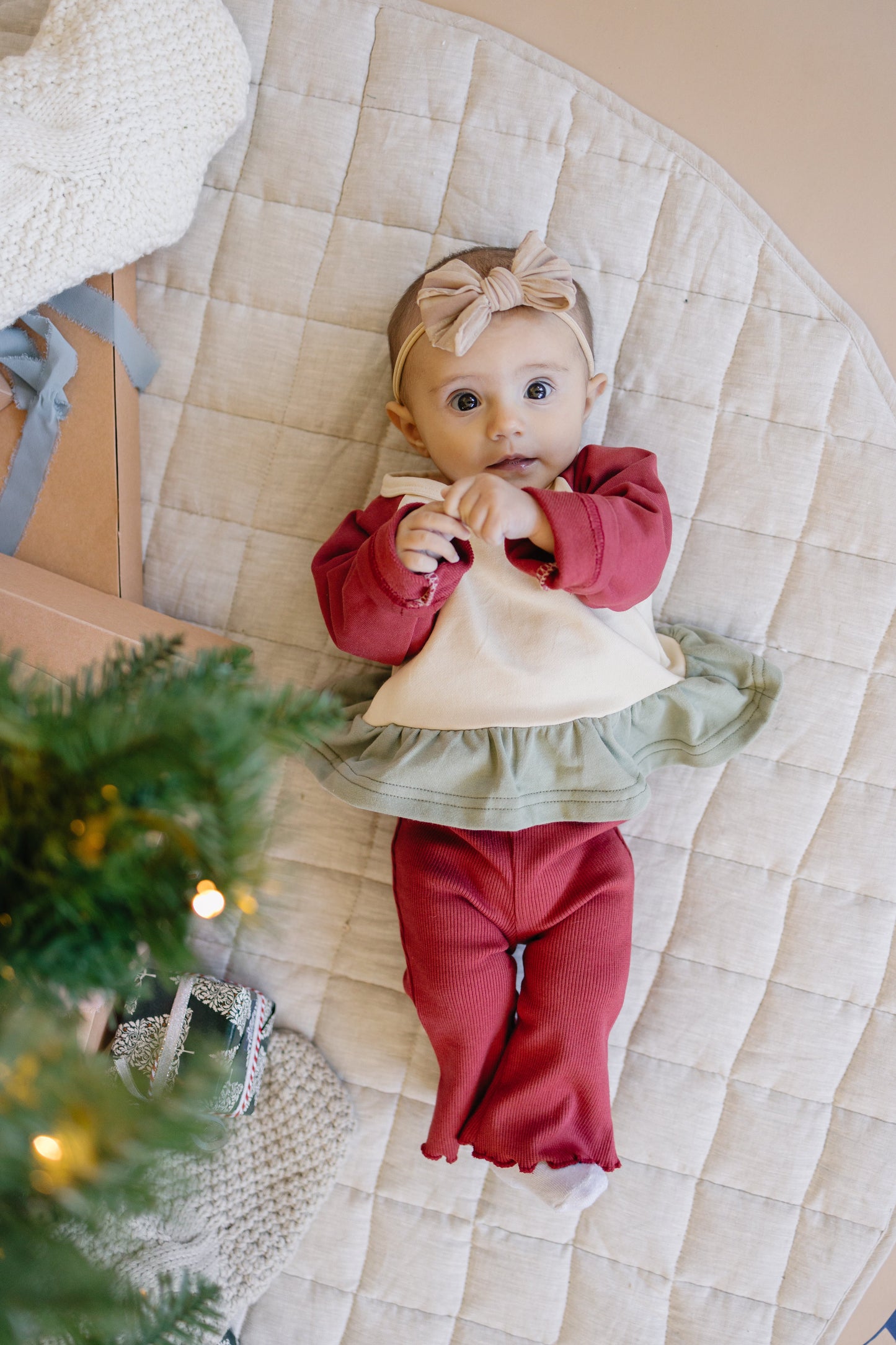 Christmas Colorblock Peplum