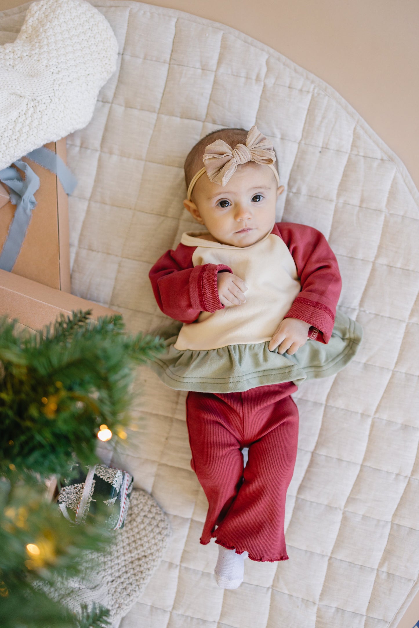 Christmas Colorblock Peplum