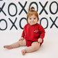 Sweatshirt Romper - Red
