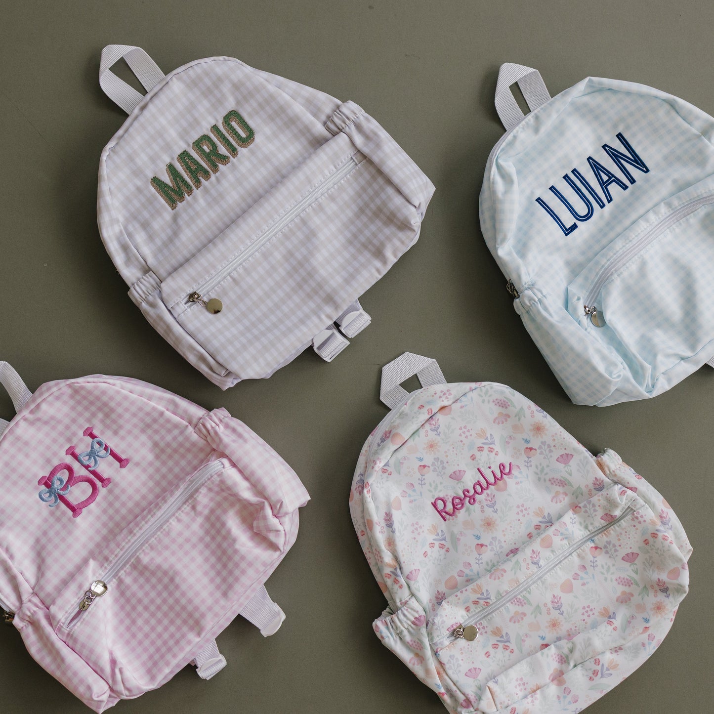 Toddler Backpack - Gingham or Floral Print