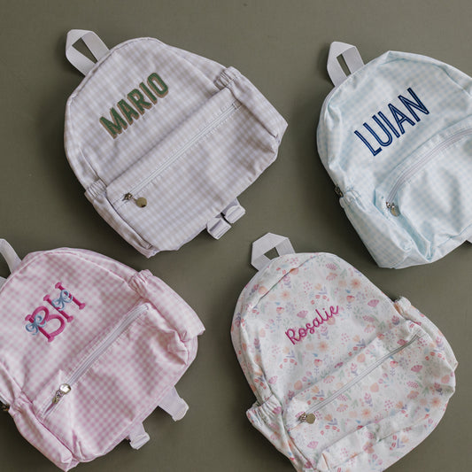 Toddler Backpack - Gingham or Floral Print