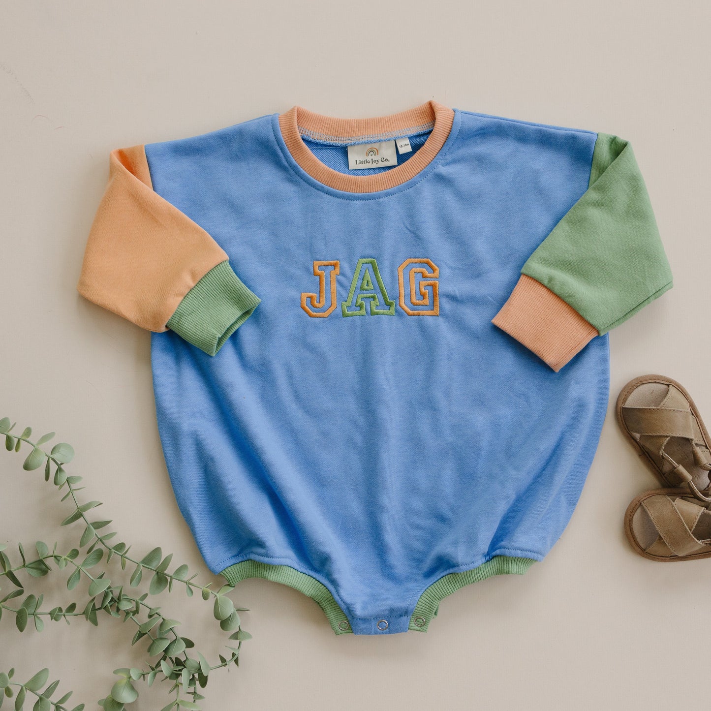Colorblock Sweatshirt Romper
