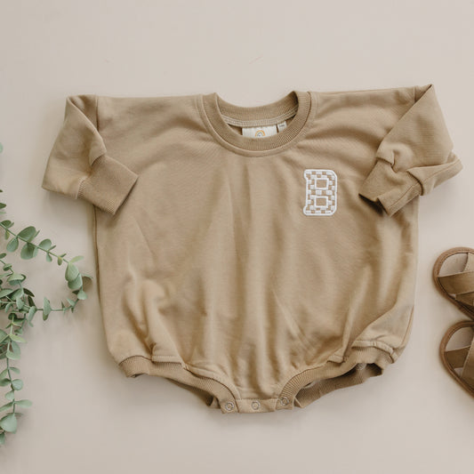 Sweatshirt Romper - Camel