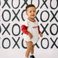 Red & White Christmas Colorblock Romper or Crew - Valentine's Day