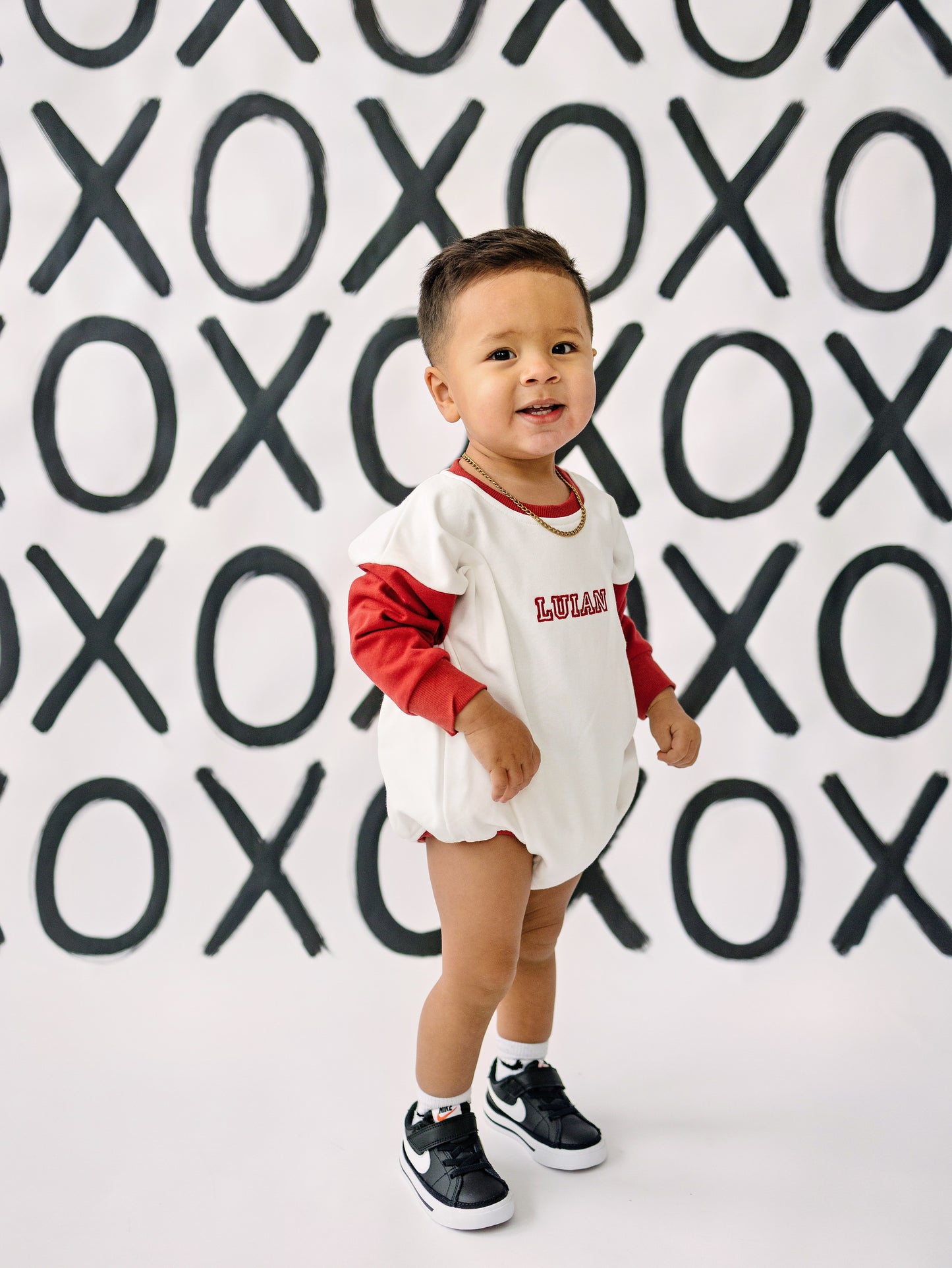 Red & White Christmas Colorblock Romper or Crew - Valentine's Day