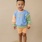 Colorblock Crewneck Sweatshirt or Biker Shorts Set