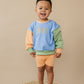 Colorblock Crewneck Sweatshirt or Biker Shorts Set
