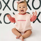 Colorblock Sweatshirt Romper - Pink