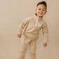 Organic Cotton Quarter-Zip Set - Tan