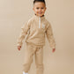 Organic Cotton Quarter-Zip Set - Tan