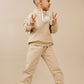 Organic Cotton Quarter-Zip Set - Tan