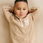 Organic Cotton Quarter-Zip Set - Tan