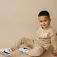 Organic Cotton Quarter-Zip Set - Tan