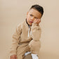 Organic Cotton Quarter-Zip Set - Tan